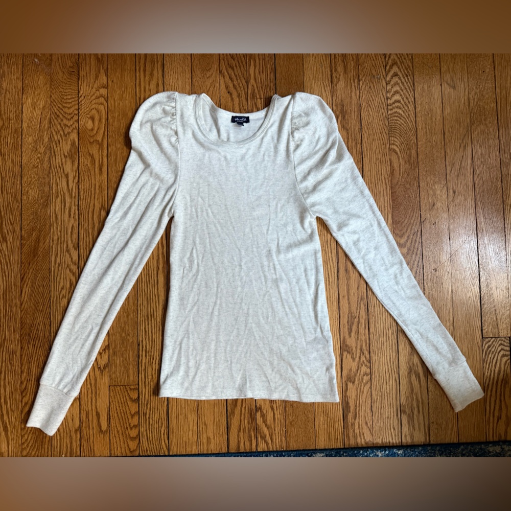 Splendid Cream Long Sleeve Blouse - Size XS - NWOT